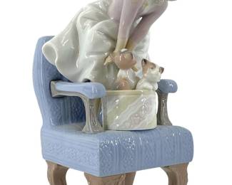 Lladro Porcelain ‘Purr-fect Friends' Sculpture