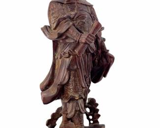 Carved Wood Chinese Wise Man Carving