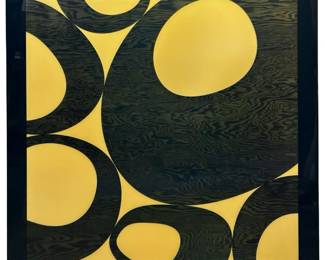 Mid-Century Modern Lacquered Wood Wall Art