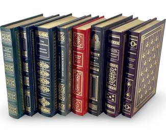 7pc Franklin Library Leather Bound Book Collection