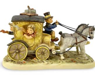 Large Hummel Porcelain “Fond Good-Bye" Sculpture