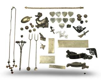 A Collection of Scrap Silver/Sterling Silver