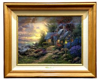 Signed Thomas Kinkade “Seaside Highway" Giclee
