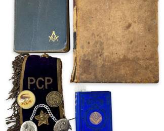 Antique Freemasonry Book & Regalia Collection