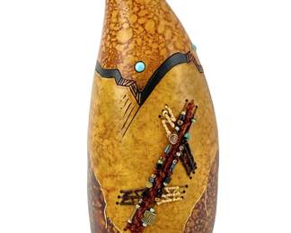 Signed Shelly Fletcher Prescott Arizona Gourd Art