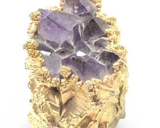 Amazing Gilt Amethyst Geode Cluster Specimen
