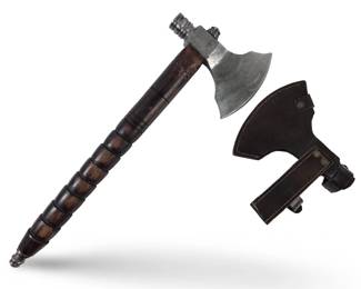 Custom Genuine Damascus Tomahawk Axe W/Sheath