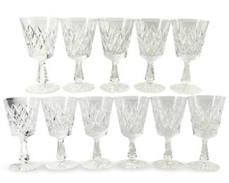 11pc Waterford Crystal Water Goblet Glasses