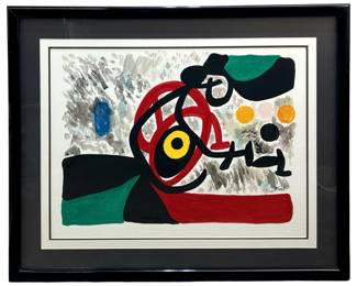 Signed Joan Miro Lithograph On Paper