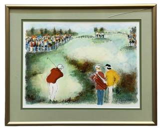 Urban Huchet “Trio on the Green" Lithograph
