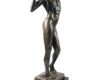 Signed Rodin The Sluggard Nude Male Bronze