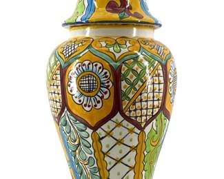 Hand Painted Ceramic Talavera Jar Lamp Base