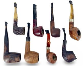 8pc Unique Vintage Estate Pipes