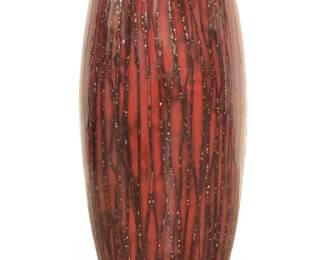 Large Red Glaze Ceramic Floor Planter Vase