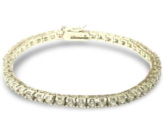 Wonderful Sterling Silver CZ Tennis Bracelet