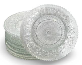 12pc Antique Baccarat Crystal Plates