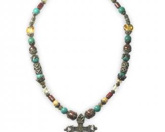 Robert Shields Sterling Cross Pendant Bead