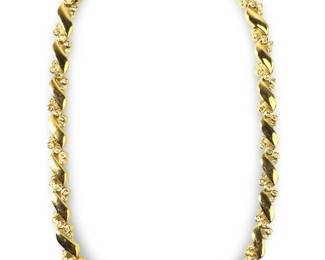 Lavish Nina Ricci Gold Tone CZ Necklace