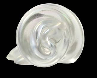 Vintage Studio Art Glass Shell Paperweight