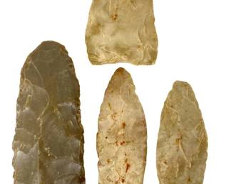 4pc Paleo Stone Tools/Arrowhead Collection