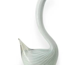 Murano Art Glass Swan Sculpture