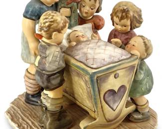 Large Hummel Porcelain “Rock-a-Bye" Sculpture