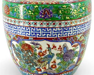 Hand Painted Japanese Imari Porcelain Planter