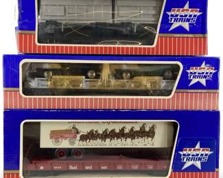3pc USA Trains Flatcar & Gondola Set