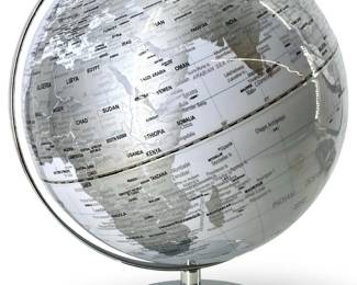 Modern White and Chrome Desktop Globe