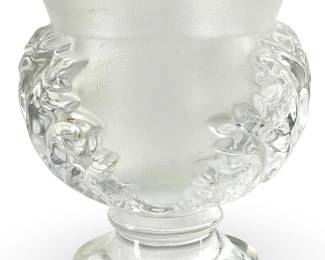 Lalique French Crystal ‘Saint Cloud' Vase