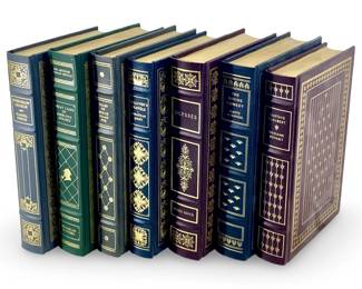 7pc Franklin Library Leather Bound Book Collection