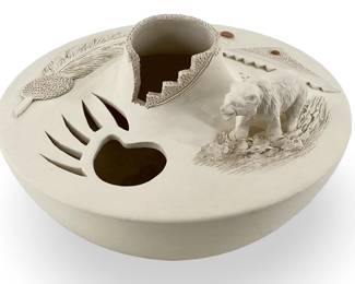 Native American Signed Garcia Ceramic Art Vase