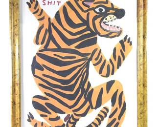 David Shrigley Tiger Sh!t Serigraph