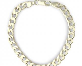 Iconic Sterling Silver Flat Cuban Link Bracelet