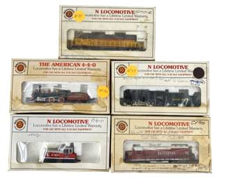 5pc Bachmann N-Scale Locomotive Set
