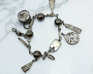 VINTAGE STERLING CHARM BRACELET