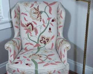 Kindel Wingback Armchair And Reading Lamp