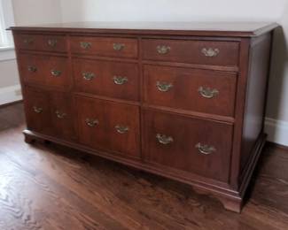Mahogany Two Sided Executive Credenza With Drawers