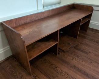 Flame Mahogany Bookcase Hutch With Shelves