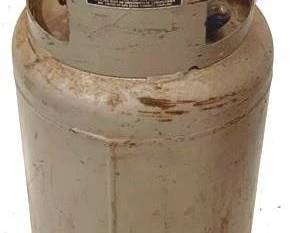 325 - Metal Propane Tank - 28" x 11"
