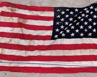 535 - US Flag with Pole -36" x 56"