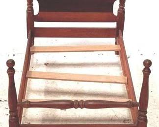 34 - Wood Doll Size Bed - 30" x 20" x 21"