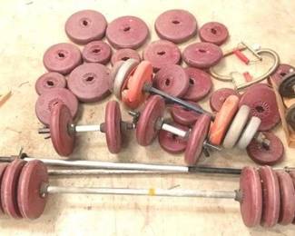 450 - Weight Set with Bars and Assorted Weights