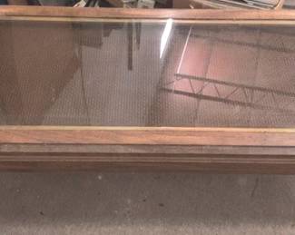 1158 - Glass Top Coffee Table - 15" x 56" x 24"