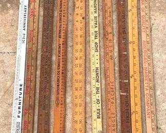 668 - Lot of 10 Rulers / Yard Sticks