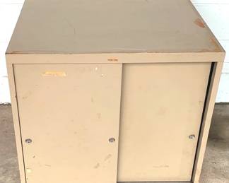 677 - Metal Storage Cabinet - 28" x 30" x 27"