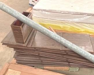 485 - Lot of Wood Items & Metal Pipe