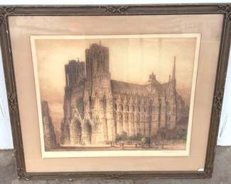 737 - Framed Print - 31" x 34" - Signed