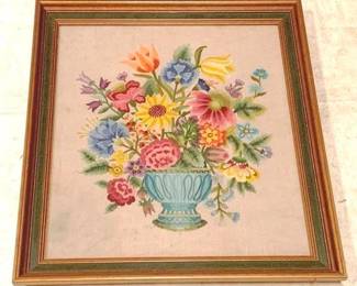 78 - Framed Needlepoint Artwork - 25" x 27"