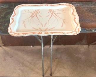 1055 - Lot of Metal TV Stands - 24" x 18" x 21"